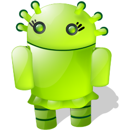 Girl Android Shadow Icon 256x256 png